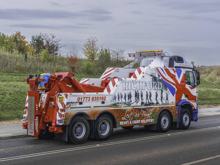 Richfords heavy recovery vehicle out on the road